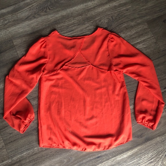 PEARL orange silky blouse - Picture 2 of 3